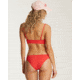 Billabong Sol Searcher V Plunge - Swim Top - Womens, Sunset Red, Extra Large, XT70TBSO-SRD-XL
