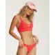 Billabong Sol Searcher V Plunge - Swim Top - Womens, Sunset Red, Extra Large, XT70TBSO-SRD-XL