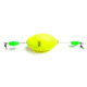 Billy Bay Click Clackers Aggravator Rig Unweighted 2-1/2in Oval Yellow 1Pk, A0250-Y