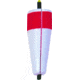 Billy Boy Bobbers Slotted Unweighted Popping Float 2in Red/White 2Pk, M80-2RW