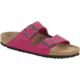 Birkenstock Arizona Nubuck Soft Footbed Sandal - Women's-Pink-Narrow-37