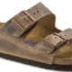 Birkenstock Arizona Soft Footbed Oiled Nubuck Leather Sandals, Tobacco Brown, Narrow, 37, 552813-37