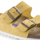 Birkenstock Arizona Soft Footbed Suede Leather Sandals - Womens, Ochre, 39, 1015889-R-39
