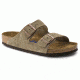 Birkenstock Arizona Suede Soft Footbed Sandal - Women's-Taupe-Narrow-39