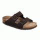 Birkenstock Arizona Suede Soft Footbed Sandal - Womens-Mocha-Medium-42