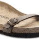 Birkenstock Daloa Birkibuc Cork-Latex Footbed Sandals - Womens, Mocha Birkibuc, Narrow, 38, 1006254-38