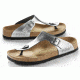 Birkenstock Gizeh Leather Sandal - Women's-Metallic Silver-Medium-42