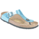 Birkenstock Gizeh Leather Sandal - Women's-Metallic Turquoise-Medium-41