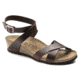 Birkenstock Lola Leather Cork-Latex Footbed Sandals - Womens, Cognac Leather, Narrow, 37, 1009237-37