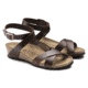 Birkenstock Lola Leather Cork-Latex Footbed Sandals - Womens, Cognac Leather, Narrow, 37, 1009237-37