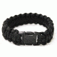 Bison Designs Paracord Side Release Survival Bracelet - Cobra-Medium-Black