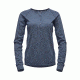 Black Diamond Attitude Womens Long Sleeve Henley Shirt, Admiral, Large, APR56A405LRG1