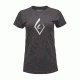 Black Diamond Brushstroke Womens Short Sleeve Tee Shirt, Smoke, Small, APJU7X022SML1
