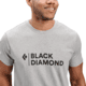 Black Diamond Mini Stacked Short Sleeve Tee - Mens, Nickel Heather, Medium, AP7524891014MED1