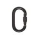 Black Diamond Oval Keylock Screwgate Carabiner, Black, One Size, BD2102080002ALL1