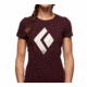 Black Diamond SS Chalked Up Tee - Womens, Bordeaux Heather, Extra Small, AP7300526022XSM1