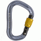 VaporLock Screwgate Carabiner-Dark Gray/Yellow