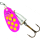Blue Fox Classic Vibrax Spinner, 1/4 oz, Hot Pink/Fluorescent Yellow/Silver UV, 60-30-328IC