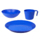 Blue Sky Gear PackWare Camping Dish Set, Cup, Bowl and Dish, Blue 32-02064-00
