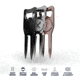 Blue Tees Golf Divot Repair Tool, Silver, DV-HTG-DT1-W