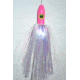 Blue Water Candy Bullet Jag, 9in, 3-1/4oz, Crystal Skirt/Pink Head, 55018