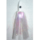 Blue Water Candy Bullet Jag, 9in, 3-1/4oz, Crystal Skirt/White Head, 55016