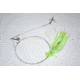 Blue Water Candy Featherweight King Rig Double #4Treble #5Wire, Lime, 35057