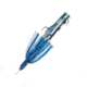 Blue Water Candy HOO-DA-BOMB JAG over 8oz. Squid Skirt w/tandem 9/0 Hook Set, 480# Cable, Blue/White, 58507