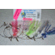 Blue Water Candy King Rig Tourn Skirted w/Featherwrights Double #4 Treble, Assorted, 5/Pack, 40035