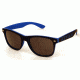 Body Glove BG 17 Sunglasses, Black Rubberized with Neon Blue Frame, BLU Polarized Lens, Polarized, 10224582.QTM