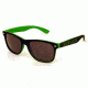 Body Glove BG 17 Sunglasses, Black Rubberized with Neon Green Frame, GRN Polarized Lens, Polarized, 10224583.QTM