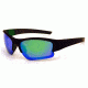 Body Glove Vapor 17 Sunglasses, Black Frame, Smoke Polarized with Green Mirror Flash Lens, Polarized, 10218618.QTM