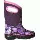 Bogs Classic Owl Rubber Boot - Kid's-Purple-9 Kid