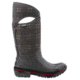 Bogs Plimsoll Plaid Tall Rubber Boot - Womens-Dark Grey-Medium-11 US