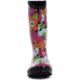 Bogs Womens Spring Flowers Rain Boot,Black Multi,Size 9 71897-009-9