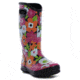 Bogs Womens Spring Flowers Rain Boot,Black Multi,Size 9 71897-009-9