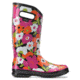 Bogs Womens Spring Flowers Rain Boot,Black Multi,Size 9 71897-009-9