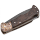 Boker USA Mokume Damascus Walnut Knife, Brown, Small, 110166DAM