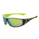Bolle Highwood Sunglasses, Shiny Black/Lime Frame, Brown Emerald Lens, 12025
