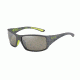 Bolle Kingsnake Sunglasses, Matte Smoke/Green Frame, TNS Gun Rectangle Lens, 12121
