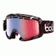 Bolle Nova II Ski/Snowboard Goggles,Shiny Black and Red Frame,Photochromic Modulator Vermillon Blue Lens 21245