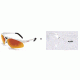 Bolle Vigilante Sunglasses, Shiny White Frame, TNS Fire Lens w/ Bolle Prescription Large Rx Adapter, 11448-KIT