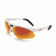 Bolle Vigilante Sunglasses, Shiny White Frame, TNS Fire Lens, 11448