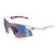 Bolle Vortex Sunglass, Shiny White Frame, Rose Blue Lens, 11411