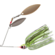 Booyah Counter Strike Double Willow Spinnerbait, 3/8oz, Chart Pearl/Gold, BYCSW38660