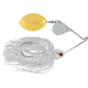 Booyah Covert Finesse Spinnerbait, Nickel Colorado Gold Oklahoma Blade, 1/2oz, 4in, Wt Silvrscl/Prlhd, BYCVF12NCGOK728
