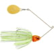 Booyah J.C. Covert Series Single Colorado Spinnerbait Fishing Hook, 1/2oz, 1 Piece, White/Chartreuse/Orange, BYCVS12GC729O