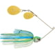 Booyah J.C. Covert Series Double Colorado Spinnerbait Fishing Hook, 1/2oz, 1 Piece, White/Chartreuse/Blue-Gold, BYCVS12GGC730