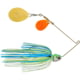 Booyah J.C. Covert Series Double Colorado Spinnerbait Fishing Hook, 3/8 oz, 1 Piece, White/Chartreuse/Blue-Orange, BYCVS38OGC730