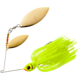Booyah Double Willow Spinnerbait, 3/8oz, Chartreuse, BYBW38617